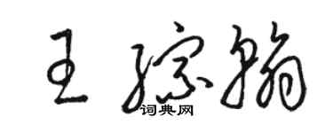 駱恆光王綜翰草書個性簽名怎么寫