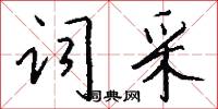 詞采怎么寫好看