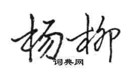 駱恆光楊柳行書個性簽名怎么寫