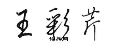 駱恆光王彩芹行書個性簽名怎么寫