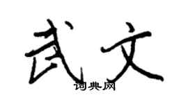 王正良武文行書個性簽名怎么寫