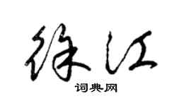 梁錦英徐江草書個性簽名怎么寫