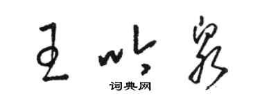 駱恆光王吟泉草書個性簽名怎么寫