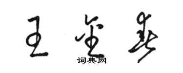 駱恆光王金春草書個性簽名怎么寫