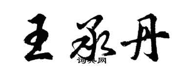 胡問遂王承丹行書個性簽名怎么寫