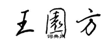 王正良王園方行書個性簽名怎么寫
