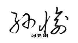 駱恆光孫愉草書個性簽名怎么寫