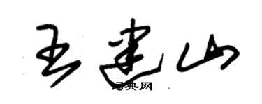 朱錫榮王建山草書個性簽名怎么寫