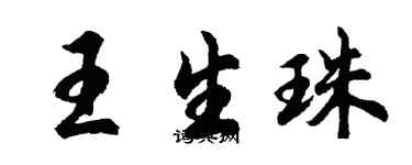 胡問遂王生珠行書個性簽名怎么寫