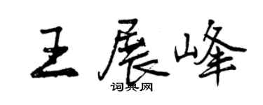 曾慶福王展峰行書個性簽名怎么寫