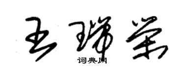 朱錫榮王瑞榮草書個性簽名怎么寫