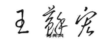 駱恆光王蘇宏草書個性簽名怎么寫