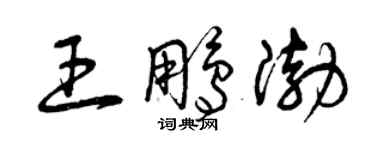 曾慶福王鵬渤草書個性簽名怎么寫