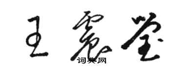 駱恆光王震瑩草書個性簽名怎么寫