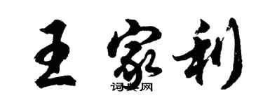 胡問遂王家利行書個性簽名怎么寫