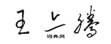 駱恆光王亦騰草書個性簽名怎么寫