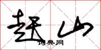 朱錫榮趕山草書怎么寫