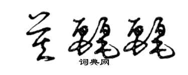 曾慶福莫麗麗草書個性簽名怎么寫