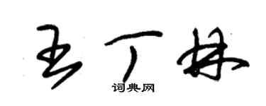 朱錫榮王丁林草書個性簽名怎么寫