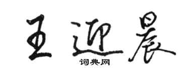 駱恆光王迎晨行書個性簽名怎么寫