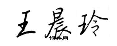 王正良王晨玲行書個性簽名怎么寫