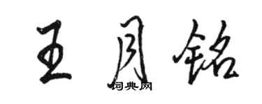 駱恆光王月銘行書個性簽名怎么寫