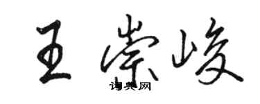 駱恆光王崇峻行書個性簽名怎么寫