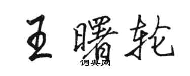 駱恆光王曙輪行書個性簽名怎么寫