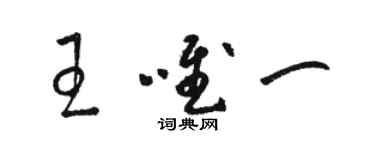 駱恆光王唯一草書個性簽名怎么寫