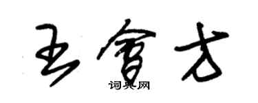 朱錫榮王會方草書個性簽名怎么寫