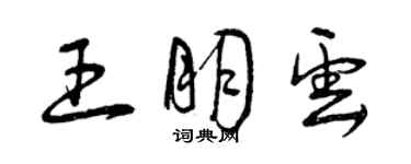 曾慶福王朋雲草書個性簽名怎么寫