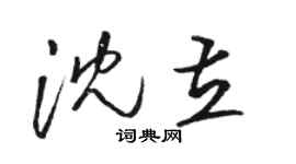 駱恆光沈立草書個性簽名怎么寫