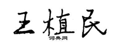 曾慶福王植民行書個性簽名怎么寫