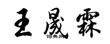 胡問遂王晟霖行書個性簽名怎么寫