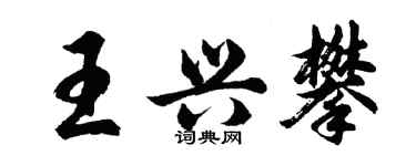胡問遂王興攀行書個性簽名怎么寫