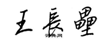 王正良王長壘行書個性簽名怎么寫