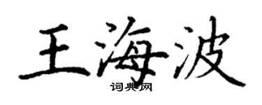 丁謙王海波楷書個性簽名怎么寫