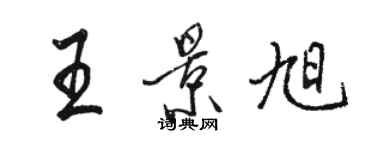 駱恆光王景旭行書個性簽名怎么寫