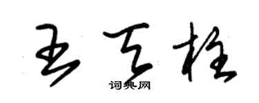朱錫榮王天柱草書個性簽名怎么寫