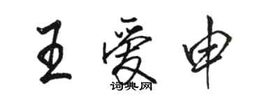 駱恆光王愛申行書個性簽名怎么寫