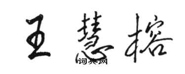 駱恆光王慧榕行書個性簽名怎么寫