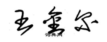 朱錫榮王金爾草書個性簽名怎么寫