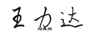 駱恆光王力達行書個性簽名怎么寫