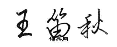 駱恆光王笛秋行書個性簽名怎么寫