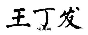 翁闓運王丁發楷書個性簽名怎么寫