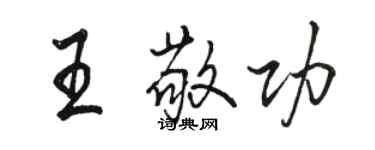 駱恆光王敬功行書個性簽名怎么寫