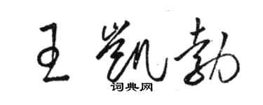 駱恆光王凱勃草書個性簽名怎么寫