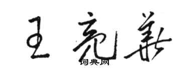 駱恆光王亮華草書個性簽名怎么寫