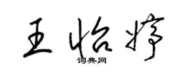 梁錦英王怡婷草書個性簽名怎么寫