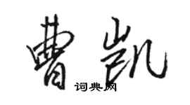 駱恆光曹凱行書個性簽名怎么寫